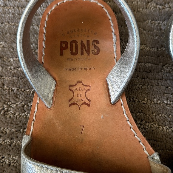 Silver Pons Leather Sandals - Picture 9 of 9